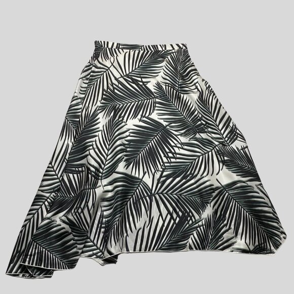 HUGO BOSS Veillana Silk Printed Handkerchief Hem Midi Skirt Size 8 - Picture 2 of 10
